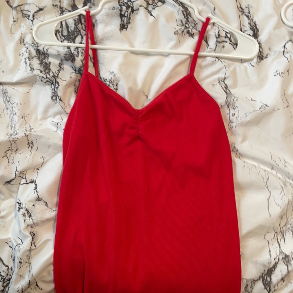 Red tank top